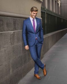 Blue Suit Combinations Men, Blue Suit Ideas For Men, Blue Suit Outfit, Men Formal Outfit, Business Casual Attire For Men, Best Suits For Men, Stylish Mens Suits, Royal Blue Suit