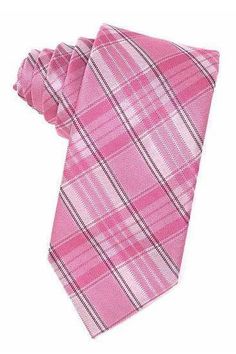 Color: Pink
 	Pattern: Plaid
 	Material: Poly Woven
 	Style: Self Tie
 	Width: 3.25″
 	Length: 57″



STYLING TIP: Don’t forget to order a matching pocket square to coordinate with your necktie. Plaid Bow Tie, Plaid Tie, The Madison, Pink Pattern, Men Style Tips, Pink Ties, All Love, Pink Plaid, Classic Pattern