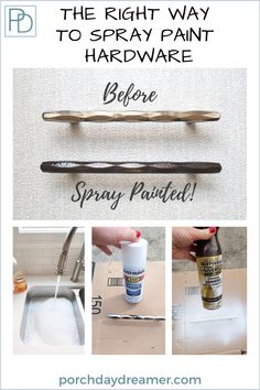 the right way to spray paint hardware before spray painting it and how to use it