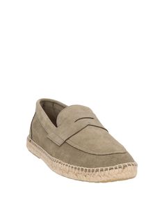 leather, suede effect, no appliqués, solid color, leather lining, round toeline, flat, rubber cleated sole, contains non-textile parts of animal origin, closed-toe espadrilles , Color: Military green , Size: 10 Summer Loafers With Contrast Sole And Round Toe, Espadrille Slip-ons With Rubber Sole And Round Toe, Slip-on Suede Espadrilles With Woven Sole, Suede Espadrilles With Stitched Sole For Beach, Suede Slip-on Espadrilles With Woven Sole, Suede Espadrilles With Woven Sole And Slip-on Fit, Casual Suede Espadrilles With Contrast Sole, Suede Slip-ons With Round Toe For Summer, Slip-on Suede Espadrilles With Stitched Sole