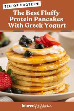 the best fluffy protein pancakes with greek yogurt