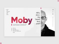 an image of a man with glasses in front of a poster that says mobby