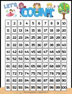 a printable counting game for kids with numbers