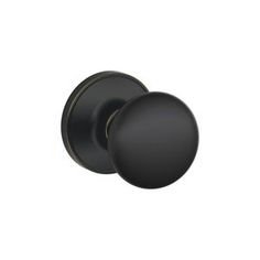 black door knobs on white background