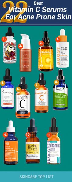 Vitamin C Serum For Acne Prone Skin, Vitamin C Serum For Oily Skin, Vitamin C For Oily Skin, Serums For Acne Prone Skin, Best Vitamin C Serum For Face, Serums For Acne, Best Toner For Acne, Acne Hacks, Best Vitamin C Serum