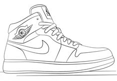 Nike Drawing, Modele Zentangle, Sepatu Air Jordan, Baskets Jordans, Sneakers Sketch, Sneakers Drawing, Sneaker Art, Nike Shoes Jordans, Shoes Drawing