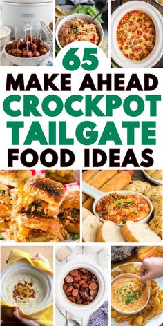 Easy game day recipes in the crockpot like appetizers and dips, breakfast and brunch, chili dinner, and crockpot party food! Crockpot Tailgate Food, Fall Tailgate Food, Food Crockpot Recipes, Tailgate Food Ideas, Crockpot Party Food, Football Sunday Food, Slow Cooker Dips, Tailgate Food, Game Day Snacks