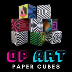 the logo for op art paper cubes