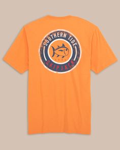 Keep it simple and Southern in this laid-back men’s cotton blend t-shirt. With softness akin to sea foam, its construction offers exceptional comfort and durability. Featuring a vibrant orange color and a bold graphic on the back, this casual tee is sure to make a statement wherever you go. Style: 11019 Navy And Khaki, Southern Tide, Tangerine Orange, Vibrant Orange, Keep It Simple, Casual Tee, Sea Foam, Orange Color, Black Pink