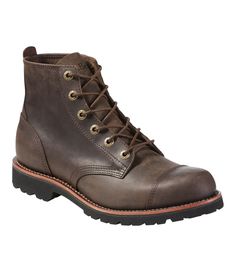 Men's Bucksport Boots, Cap Toe | Casual at L.L.Bean Rugged Lace-up Cap Toe Boots With Reinforced Toe, Sturdy Lace-up Boots For Outdoor Work, Rustic Work Boots With Round Toe For Fall, Rustic Round Toe Work Boots For Fall, Classic Outdoor Lace-up Boots With Reinforced Toe, Goodyear Welt Construction Boots For Outdoor Work, Rustic Reinforced Toe Moto Boots For Fall, Rugged Work Boots With Reinforced Cap Toe, Rugged Steel Toe Cap Toe Boots