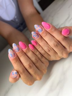 Summer Nail Ideas, Basic Nails, Casual Nails, Almond Acrylic Nails, Nails Almond, Summer Acrylic Nails, Nails Summer