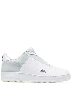 White leather x A-Cold-Wall Air Force 1 Low sneakers from Nike featuring contrasting panel detail, signature Swoosh logo detail, round toe, front lace-up fastening, branded heel counter, embroidered logo, perforated detailing, flat rubber sole and Release date: January 2019. These styles are supplied by a premium sneaker marketplace. Stocking only the most sought-after footwear, they source and curate some of the most hard to find sneakers from around the world. | Nike x A-Cold-Wall Air Force 1 Men Nike Shoes, A Cold Wall, Nike T, Streetwear Aesthetic, Swoosh Logo, Recycled Leather, Air Force 1 Low, Low Sneakers, British Design