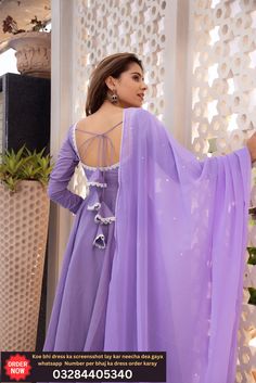 Trendy Eid Dress design ideas - Outfit for eid 2024 Lavender Anarkali Dresses, Diwali Outfit Indian Suit, Long Kurta Designs Women, Lavander Dress Outfit, Lavender Suits For Women Indian, Lavender Kurti Designs, Anarkali Frock Design, Diwali Outfits For Women, Purple Kurti