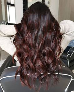 Wine Hair, Dark Red Hair, Brunette Balayage Hair