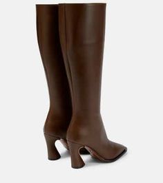 Leather Knee High Boots, What A Girl Wants, Knee High Leather Boots, Modest Fashion Outfits, High Heel Boots, Leather Design, Brown Boots, High Boots, Knee High Boots