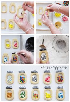 the process for making decorated cookies is shown