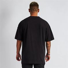 Men's T shirt Tee Oversized Shirt Plain Crew Neck Casual Holiday Short Sleeve Clothing Apparel Sports Fashion Lightweight Muscle 2023 - ZAR R260 Estilo Fitness, Style Fitness, Estilo Hip Hop, Sport T-shirts, Tee Shirt Homme, Loose Shorts, Workout Tshirts, Laid Back Style, Big And Tall