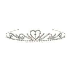 Buy these for your daughters school dance, prom, or princess style party. Order these for your daughter and her friends so they can all feel like royalty. Works perfectly for Halloween when added to a princess dress. Feature silver colored tiara with a scroll and heart design with clear rhinestones Fits a full adult head size Perfect for parties and celebrations Dimensions: one size fits most Material(s): metal/rhinestone Pack includes six of item shown Testing Outfits, 6 Princess, Royal Tiaras, Rhinestone Tiara, School Dance, School Dances, Style Party, Clothing Material, Princess Style