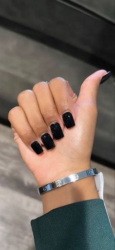 Jet Black Nails, Black Nails And Toes Matching, Black Overlay Nails, Overlay Pedicure, Nail Theory, Black Overlay, Black Acrylic Nails