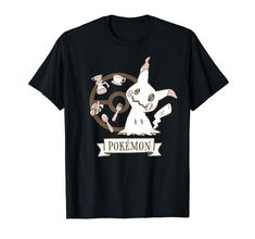 a black t - shirt with the words pokemon on it