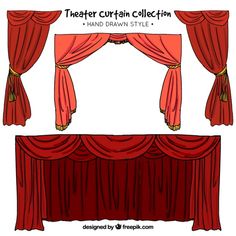 the curtain collection hand drawn in adobe and photoshopped to look like it has been made