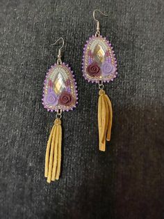 If you have anymore questions your more than welcome to msg me Beaded Dangle Jewelry, Beaded Dangle Jewelry Fashion Accessory, Unique Beaded Fringe Jewelry As Gift, Unique Beaded Fringe Jewelry For Gift, Beaded Fringe Teardrop Earrings As Gift, Purple Beaded Fringe Earrings As Gift, Purple Beaded Fringe Drop Earrings, Purple Beaded Fringe Jewelry For Festival, Purple Beaded Festival Earrings