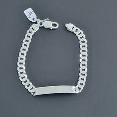 Weight: 10.26 Grams (Approximate) Lenght: 8 Inch Width: 6.8mm Metal: 925 Sterling Silver Stamped: 925 Classic Silver Charm Bracelet, Classic Sterling Silver Charm Bracelet With Silver Chain, Classic Sterling Silver Charm Bracelet For Formal Occasions, Classic White Gold Sterling Silver Charm Bracelet, Classic Sterling Silver Charm Bracelet Hallmarked, Sterling Silver White Gold Jubilee Name Bracelet, Classic Sterling Silver Bracelet In White Gold, Stamped 925, Classic Stamped 925 Bracelet For Formal Events, Classic Formal Bracelets Stamped 925