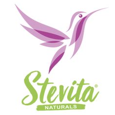 the logo for stevia naturals, with a bird flying above it's head