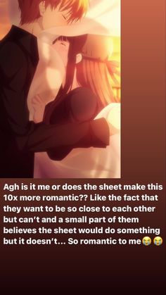 a couple kissing each other with the caption above it that reads,'agh is