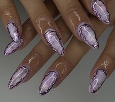 Nails Champagne, Fake Acrylic Nails, Acrylic Nails Stiletto, Nails Unique, Nails Bling, Ombre Acrylic, Chrome Design, Nails Chrome, Nails Glossy