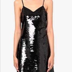 100% Polyester Basic Solid Color V Neck Sleeveless Unlined Nwot Sleeveless Sequined Slip Dress For Cocktails, Sequined Slip Dress For Night Out, Sequined Slip Dress For Spring, Chic Sequined Slip Dress For Night Out, Glamorous Sleeveless Slip Dress For Spring, Sequin Dress, Colorful Dresses, Sequin, Michael Kors