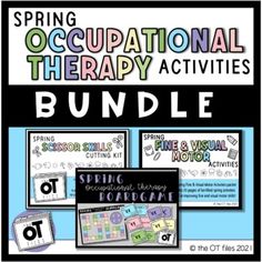 spring themed therapy activities bundle for the oit / oit - oit program