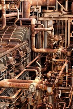 pipes and valves in an industrial setting