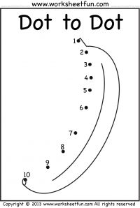 dot to dot worksheet for kids with numbers and dots on the dotted line