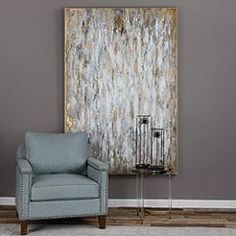 Tie a room together with this contemporary abstract canvas wall art which can be hung vertically or horizontally for a variety of looks. 48 3/4" wide x 72 3/4" high x 2 1/4" deep. Hang weight is 16 lbs. Contemporary framed canvas wall art from Uttermost. Style #80A76 at Lamps Plus. Uttermost Art, Uttermost Wall Art, Bright Morning, Minimalist Art Abstract, Design Art Nouveau, Abstract Canvas Wall Art, Hand Painted Artwork, Hand Painted Canvas, Modern Abstract Painting