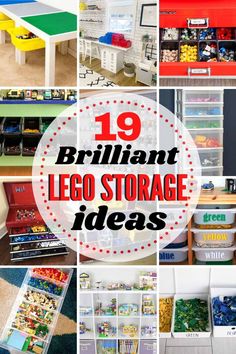 the top ten brilliant lego storage ideas for kids to use in their playrooms