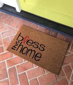 a door mat that says boss in the home