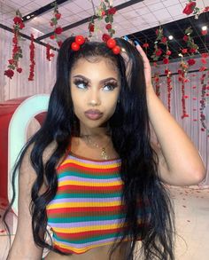 Hair Styles On Black Women, Me Or The Ps5, Skylar Marie, Pigtails Hairstyles, Body Wave Hair Extensions, Y2k Hairstyles, Barbie Hair, Pigtail Hairstyles