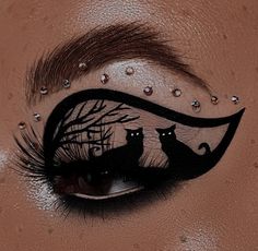 Casino Makeup, Makeup Graphics, Spirit Makeup, Halloween Eyeliner, October Makeup, Intense Makeup, Makeup Charts, Vampire Bride, Kawaii Makeup