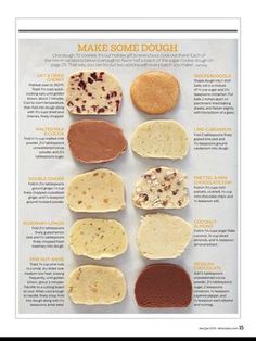 an advertisement with different types of cookies on it