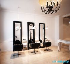 the salon is clean and ready for customers to use