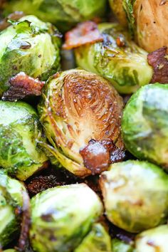 the brussel sprouts have been cooked and are ready to be eaten