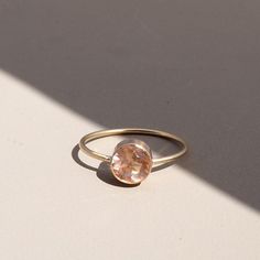 Oregon Sunstone Engagement Ring, Morganite Rings In Blush Color For Gift, Blush Morganite Ring For Gift, Blush Morganite Rings For Gifts, Morganite Gemstone Jewelry For Proposal, Blush Gemstone Ring Jewelry, Blush Gemstone Ring, Peach Round Gemstone Jewelry, Round Peach Gemstone Jewelry