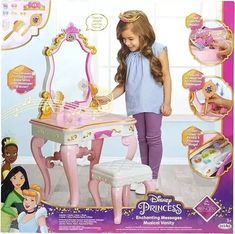 #ad Top Seller for Disney Princess Ultimate Musical Vanity with Enchanting Messages & Celebration S, Toys Toddler Vanity, Princess Rings, Disney Princess Toys, Princess Toys, 5 Rings, Birthday List, Daughter Love, Toys For Girls, Toys Gift