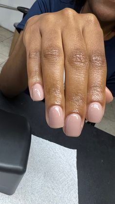 Short Nails For Doctors, Natural Colors Nails, Nails For Nurses Natural, Nails For Doctors, Natural Manicure Black Woman, Natural Nails With Gel Polish, Short Structured Manicure, Structured Gel Manicure Short, Nude Overlay Nails