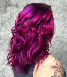 Raspberry Hair, Bright Purple Hair, Exotic Hair Color, Vivid Hair, Exotic Hairstyles, Navy Hair, Hair Colorful, Magenta Hair, Plum Hair