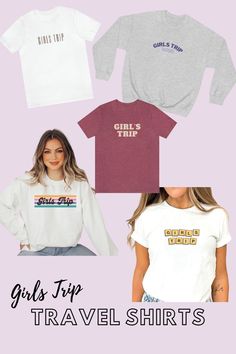 Matching Shirt Ideas for a Girls Trip with Friends Traveling Outfits, Matching Friend, Trip With Friends, Cruise Travel, Matching Shirts, Outdoor Outfit