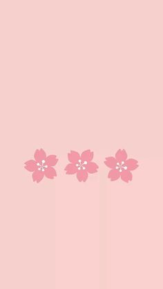 three pink flowers on a light pink background with the word love written in white letters