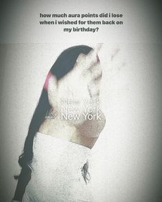 a woman's profile with the words new york on it