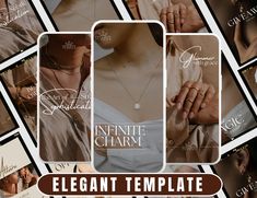 "Your jewelry shines--now let your brand do the same with posts that dazzle." Transform the way you showcase your jewelry collection on social media with this stunning pack of 30 customizable templates! Designed for jewelry businesses and influencers, these professionally crafted templates help you create captivating Instagram posts, Facebook updates, and more with ease. Whether you're promoting a new collection, hosting a sale, or simply sharing the beauty of your pieces, these templates are th Jewelry Photography Styling Instagram, Jewelry Template, Jewelry Photography Styling, Brand Consistency, Jewelry Instagram, Branding Template, Jewelry Photography, Instagram Post Template, Post Design